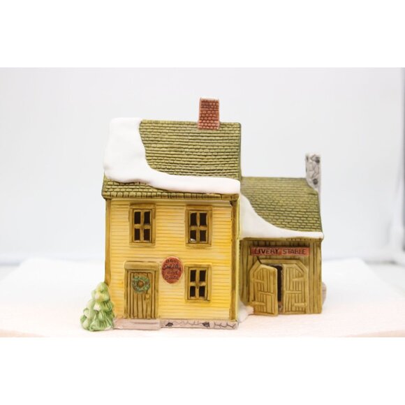 Dept 56 New England Village - Livery Stable & Boot Shop (no box) - Picture 2 of 5